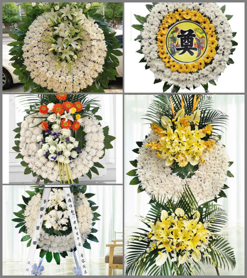 四川成都崇州市梓潼镇城白村花圈速递